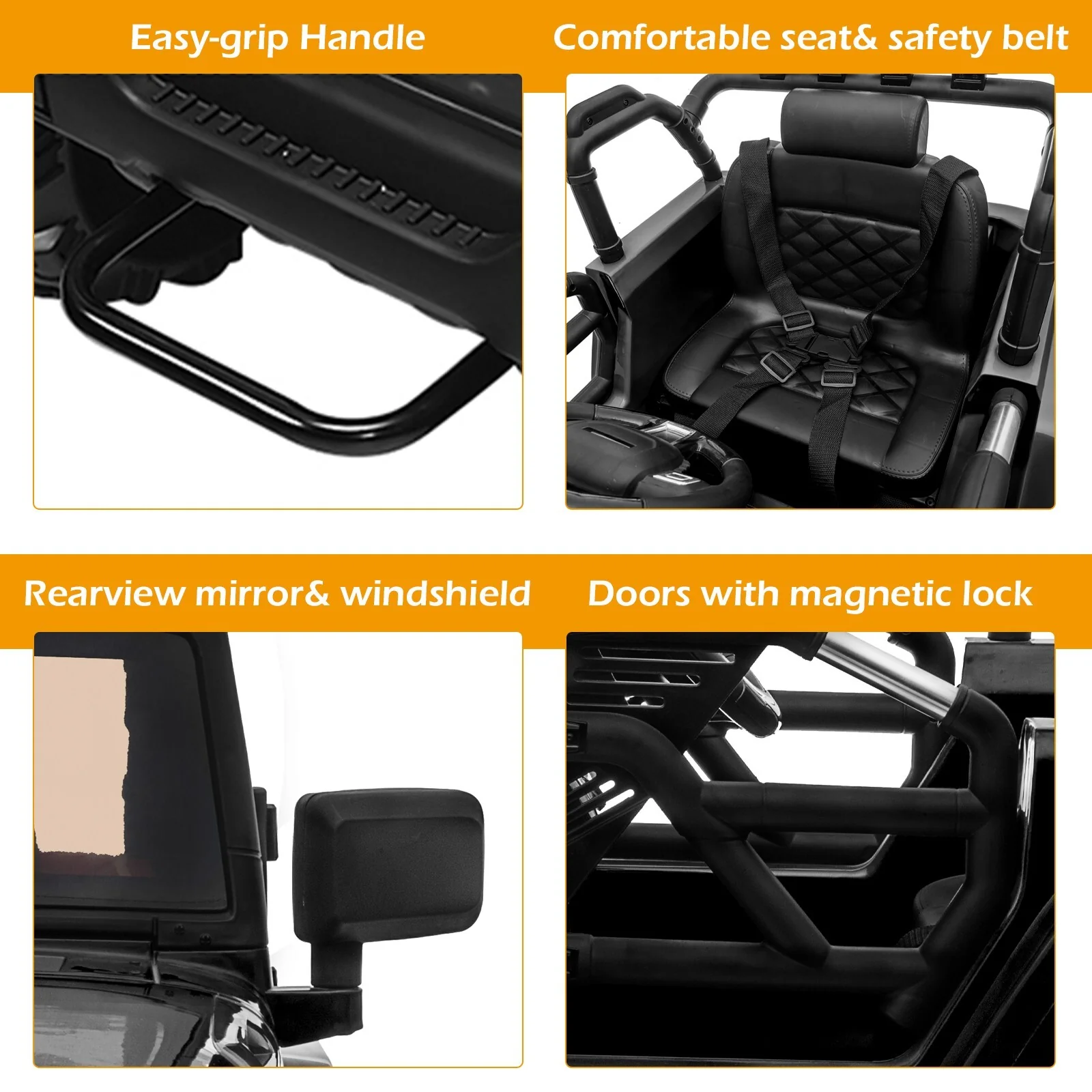 12V Electric Ride-On Jeep Truck for Kids with Remote Control and 3 Speed Settings - Image 11