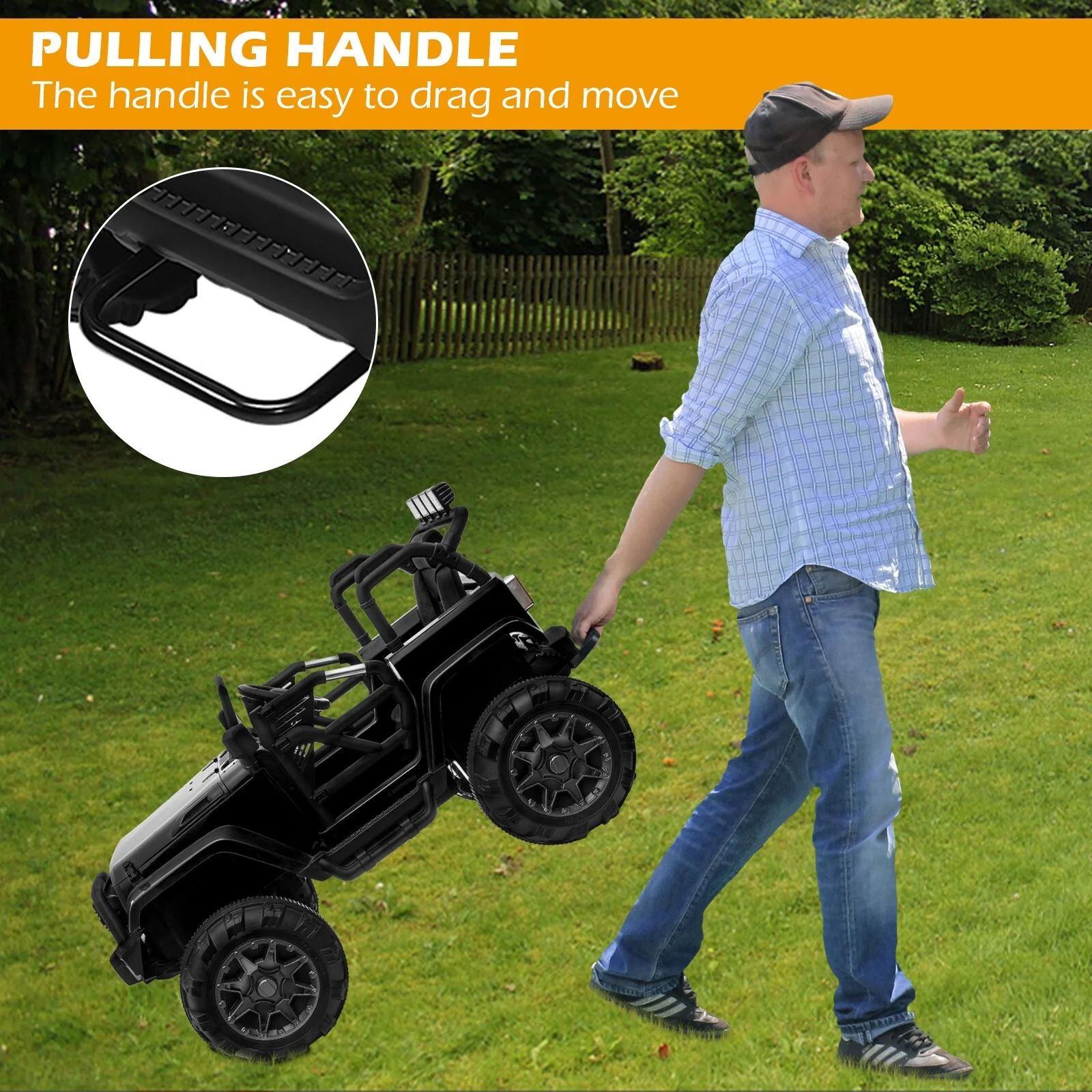 12V Electric Ride-On Jeep Truck for Kids with Remote Control and 3 Speed Settings - Image 8