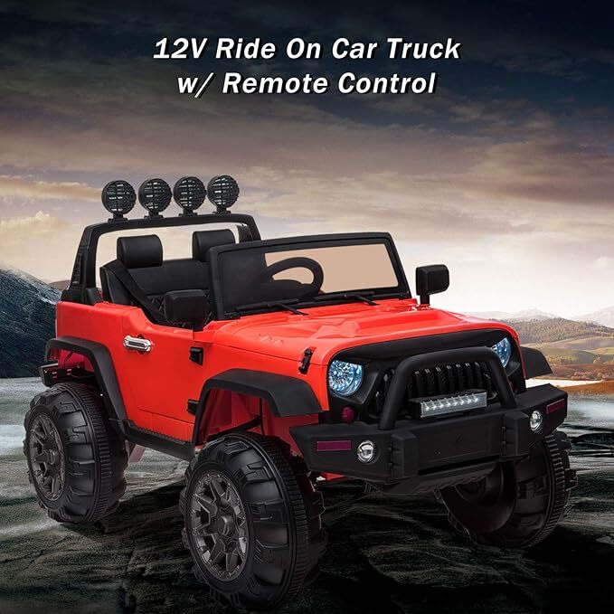 12V Electric Ride-On Pickup Truck for Kids with 3 Speeds and Remote Control - Image 6