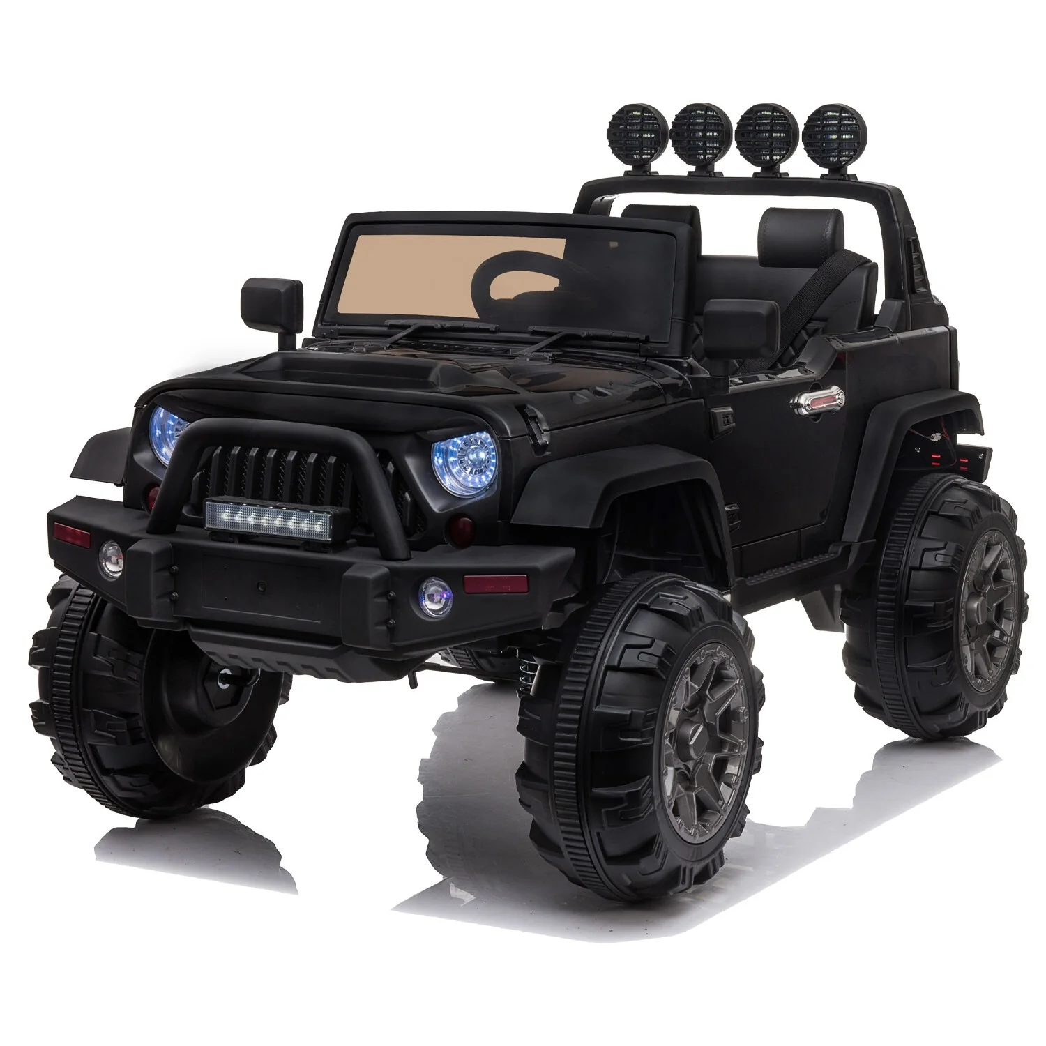 12V Electric Ride-On Pickup Truck for Kids with 3 Speeds and Remote Control, Black - Image 10