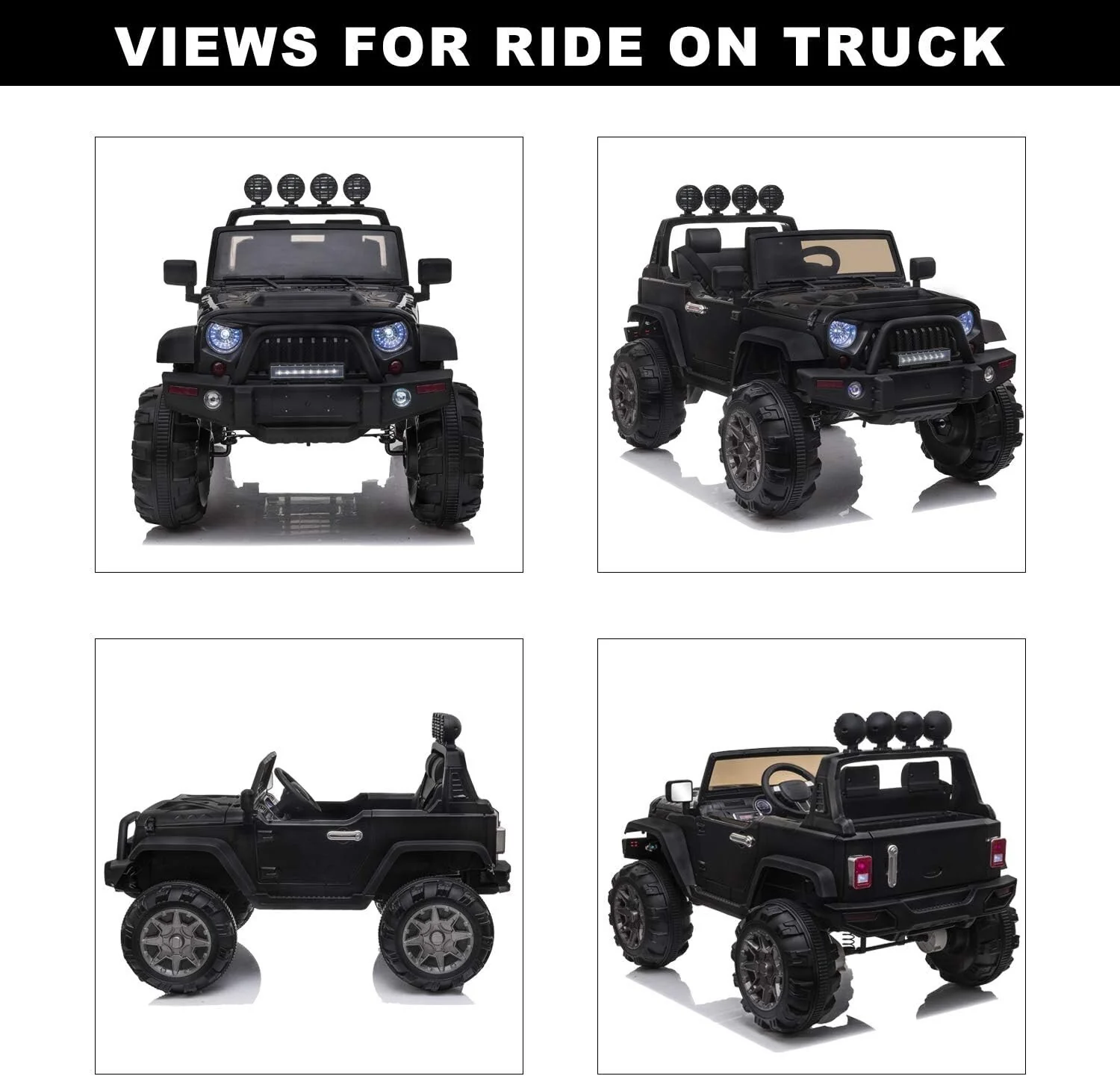 12V Electric Ride-On Pickup Truck for Kids with 3 Speeds and Remote Control - Image 3