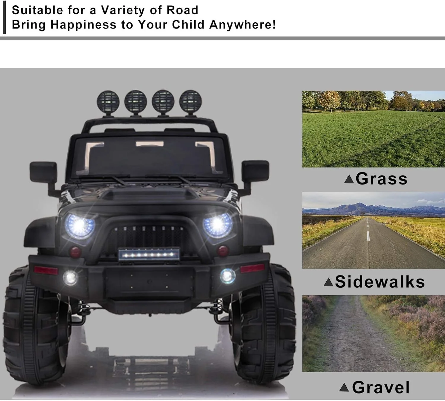 12V Electric Ride-On Pickup Truck for Kids with 3 Speeds and Remote Control - Image 4