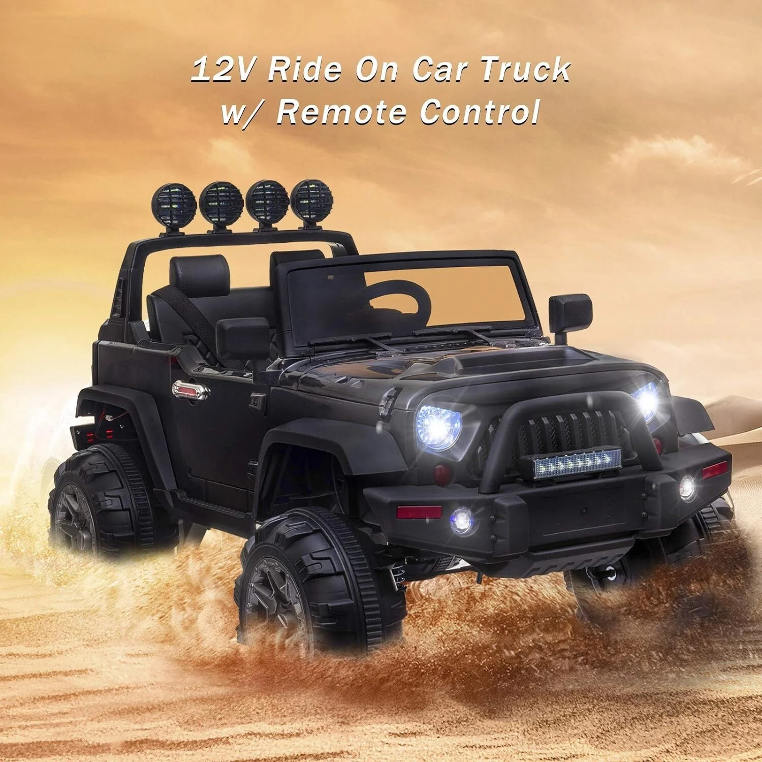 12V Electric Ride-On Pickup Truck for Kids with 3 Speeds and Remote Control - Image 7
