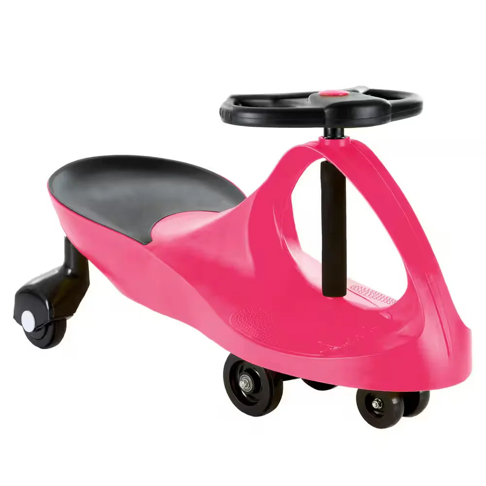 Zig Zag Wiggle Kids Ride-On Car Battery-Free Hot Pink for Girls 3 Years and Up - Image 2