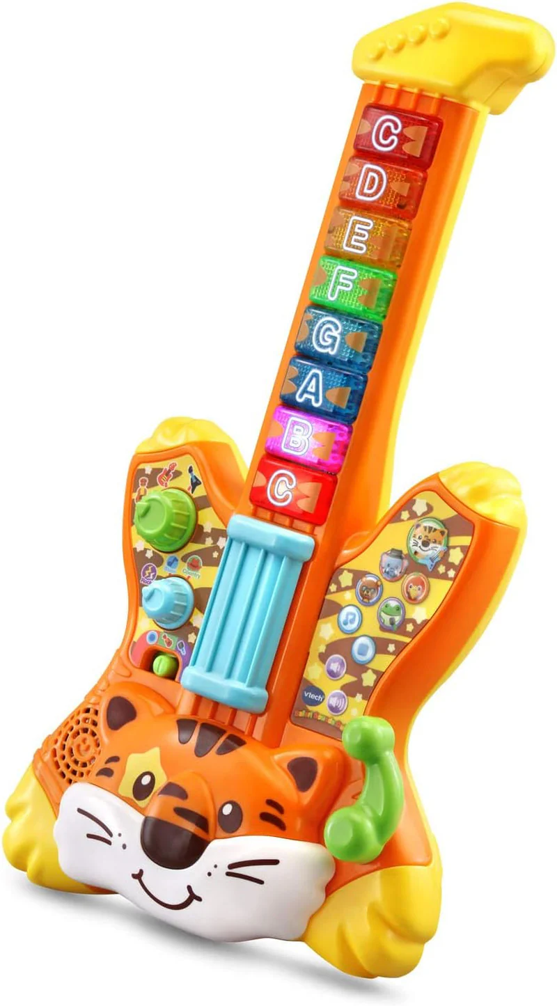 Tiger Rock Guitar by Zoo Jamz, Orange - Image 3