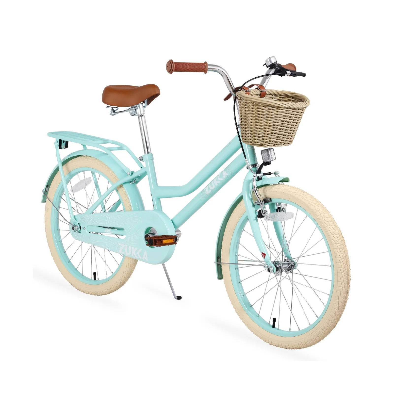 Kids 20/24 Inch Girls Cruiser Bike with Basket Single Speed - Image 8